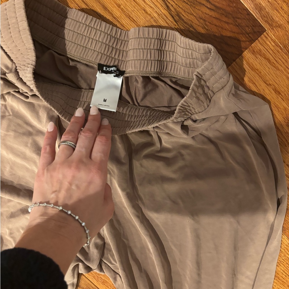 Express Beige Relaxed Pants